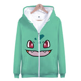 Men and Women Pokemon Pikachu Coat 3D Digital Printing Zipper Sweater Autumn