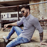 jogging shorts for men Slim Fit Muscle Gym Men Shorts Long Sleeve Shirt Slim Elastic Quick-Drying Sports Shirt