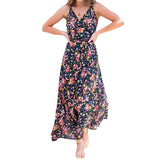 Women Bohemian Dress Little Daisy Slim-Fit Floral Midi Strap Dress