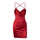 Women Summer Dresses Mini Dress Women's Spring Clothing Sexy Tight V-neck Suspender Dress for Women