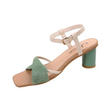 Nude Chunky Heel Sandals