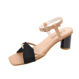 Nude Chunky Heel Sandals