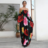Bohemian Beach Dress Sexy Tube Top Print