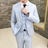 Seersucker Suit Men's Suit Men's Suit Three-Piece Suit