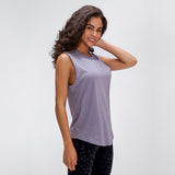 Moisture Wicking Shirts Spring and Summer Sleeveless Quick-Drying T-shirt Female Wicking Yoga Workout Top