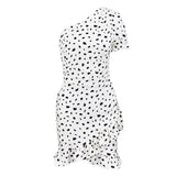 Women Summer Dresses Mini Dress Spring Women's Fashion Polka Dot Pleated Skirt Dress Summer
