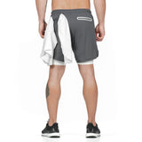 Jogging Shorts for Men Men's Athletic Shorts Double Layer Running Outdoors Fitness Training Marathon Quick-Drying Five Points