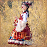 Gothic Lolita Harajuku Style Clothing Olita Chinese Style Lolita Cross Collar Wide Sleeve Small Skirt