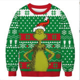 Black Christmas Sweater Crew Neck Sweater 3D Printed Sweater