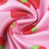 Strawberry Print Butterfly Print Mini  Dress Retro Dress
