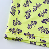 Strawberry Print Butterfly Print Mini  Dress Retro Dress