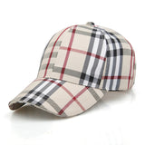 Vintage Check Baseball Cap Plaid Stripes