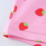 Strawberry Print Butterfly Print Mini  Dress Retro Dress