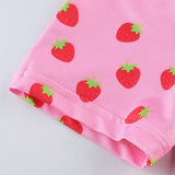 Strawberry Print Butterfly Print Mini  Dress Retro Dress