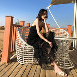 The Great Gatsby Daisy Dress Women's Summer Sexy Slim-Fit Black Dress
