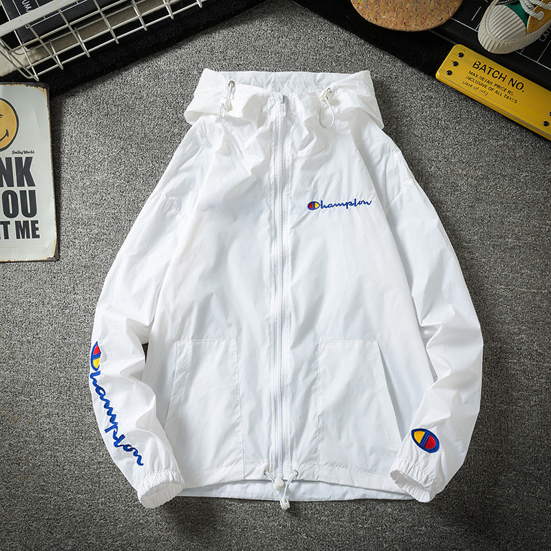 Varsity Jacket Embroidered Sun Protection Clothing