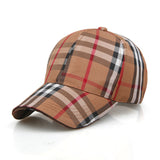 Vintage Check Baseball Cap Plaid Stripes