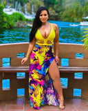 Women plus Size Maxi Dresses Sexy Three-Dimensional Printed Beach Dress
