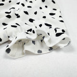 Women Summer Dresses Mini Dress Spring Women's Fashion Polka Dot Pleated Skirt Dress Summer