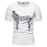 Zebra T Shirt Crew Neck Stripes