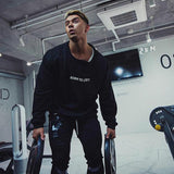 jogging shorts for men Slim Fit Muscle Gym Men Shorts Muscle Bros Autumn Sports Casual Pullover Outdoor Running Workout Long Sleeve T-shirt
