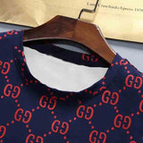 Men's Athletic Tracksui Summer Printed Casual Suit round Neck Short Pants Two-Pieces