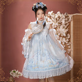 Gothic Lolita Harajuku Style Clothing Sakura Aciclovir Gel Chinese Style Lolita Dress Cloud Dream Fantasy JSK Lolita