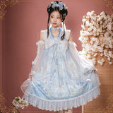 Gothic Lolita Harajuku Style Clothing Sakura Aciclovir Gel Chinese Style Lolita Dress Cloud Dream Fantasy JSK Lolita
