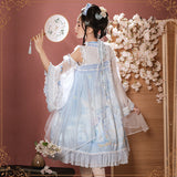 Gothic Lolita Harajuku Style Clothing Sakura Aciclovir Gel Chinese Style Lolita Dress Cloud Dream Fantasy JSK Lolita