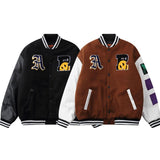 Varsity Jacket for Men Baseball Jackets Unisex Loose Trendy Clothing Winter Retro Couple