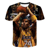 In Memory of Kobe T Shirt Printed 3DT T-shirt round Neck Short Sleeve