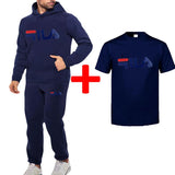 Men′s Athletic Tracksuit Sweat Suits for Men Outfits Men Leisure Sports Sweater Letter Print Hooded T-shirt plus Size Loose Fashion