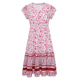 Beth Dutton Bohemian Dress Summer Spring Midi Dresses Vacation Beach Dress Bohemian Short Skirt