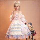 Gothic Lolita Harajuku Style Clothing Sakura Aciclovir Gel Lolita Cloud Dream Fantasy Op Lolita Dresses