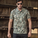 Woodland T Shirt Camouflage Lapel