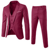 Seersucker Suit Men's Three-Piece Suit
