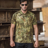 Woodland T Shirt Camouflage Lapel