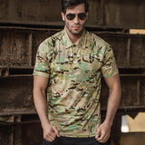 Woodland T Shirt Camouflage Lapel