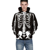Skull Hoodie Skull 3D Digital Printing Loose Pullover Hoodie