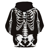 Skull Hoodie Skull 3D Digital Printing Loose Pullover Hoodie