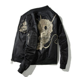 Varsity Jacket Dragon Embroidery Flight Suit Baseball Uniform