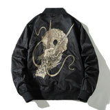 Varsity Jacket Dragon Embroidery Flight Suit Baseball Uniform