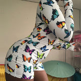 Women Plus Size One-Piece Clothes Summer Printed Sexy Home Jumpsuit