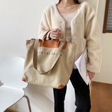 The Teacher Tote Large Capacity Fashion Handbag Letter Printing Mummy Bag Shoulder Crossbody