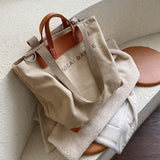 The Teacher Tote Large Capacity Fashion Handbag Letter Printing Mummy Bag Shoulder Crossbody