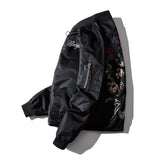 Varsity Jacket Dragon Tiger Embroidered Jacket Air Force MA-1 Pilot Jacket Men's Baseball Uniform