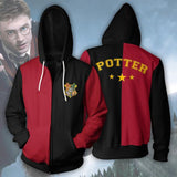 Harry Potter Slytherin Printed Sweater Casual Zipper Hoodie