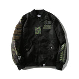 BAPE Varsity Jacket Winter Clothing Thickened Cotton Clothing Sports Embroidery Jacket