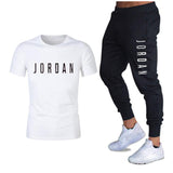 Men′s Athletic Tracksuit Sweat Suits for Men Outfits Spring Autumn Men's Casual Short Sleeve T-shirt Cotton Short Sleeve Sports Trousers Printing Suit
