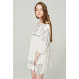 Women Dresses Summer Embroidered Back Midi Dress